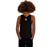 Calvin Klein LVCKSJB10G - Camiseta sin Mangas con Logotipo de CK para niña, Color Negro (1716), 8 años