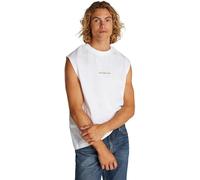 Calvin Klein Camiseta de Tirantes Hombre Monologo Sleeveless tee Relaxed Fit, Blanco (Bright White), L