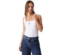 Calvin Klein Camiseta de Tirantes Mujer CK Rib Cuello Redondo, Blanco (Bright White), XXL