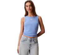Calvin Klein Camiseta de Tirantes Mujer Woven Label Cotton Rib con Logotipo