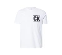 Calvin Klein SS 30S Whsl SP CK Corner Graphic Lv04Re819G Camisetas gráficas, White (Brilliant White), S para Hombre