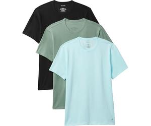 Calvin Klein Camiseta S/S de Cuello Redondo para Hombre, 3 Unidades, Lv00Nb4185 S/S, Color Azul (Black W Sea Spray EMB, Sea Spray W), S
