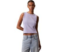 Calvin Klein - Camiseta sin Mangas para Mujer A - WVN LBL 2X2 CTTN Lv047C201G, púrpura (Cielo Cósmico), S
