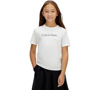 Calvin Klein Camiseta Unisex con Logo INST. SS IU0IU00682 S/S, Color Blanco (Blanco Brillante), 14 años, Blanco (Bright White), 14 años