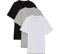 Calvin Klein Camisetas de Manga Corta Hombre Pack de 3 con Cuello de Pico, Multicolor (Black, White, Grey Heather), M