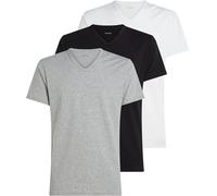 Calvin Klein Camisetas de Manga Corta Hombre Pack de 3 con Cuello de Pico, Multicolor (Black, White, Grey Heather), XL