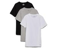 Calvin Klein Camisetas de Manga Corta Hombre Pack de 3 de algodón, Multicolor (Black, White, Grey Heather), S