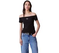 Calvin Klein Camisetas de Manga Corta Mujer Off Shoulder sin Hombros, Negro (Black), XL