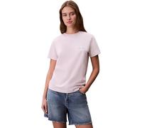 Calvin Klein Camisetas de Manga Corta Pack de 2 Mujer Logo tee con Cuello Redondo, Multicolor (Cradle Pink/Black), S
