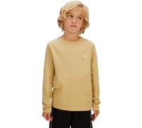 Calvin Klein Camisetas de Manga Larga Pack de 2 Chicos Chest Mono con Cuello Redondo, Beige (Sandy Beige/Whitecap Grey), 4 Años