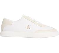Calvin Klein Canvas Sneaker Mujer Low Pro de Lona de algodón, Blanco (Bright White/Dk Ecru), 40