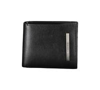 Calvin Klein Cartera de piel con protección RFID de 11 cm, negro, Elegante