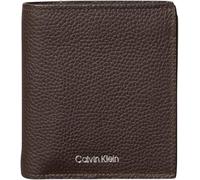 Calvin Klein Cartera Hombre Foil Emboss Slim Trifold con Monedero, Marrón (CK Dark Brown), Talla Única