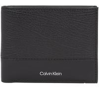 Calvin Klein Cartera Hombre Subtle Mix Bifold de piel, Negro (Black Grain/Smooth), Talla Única