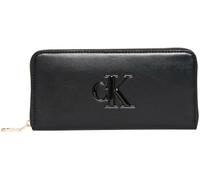 Calvin Klein Cartera Mujer Bold Long Zip Around con Logotipo, Negro (Black), Talla Única