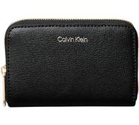 Calvin Klein Cartera Mujer Foil Logo Medium Zip Around pequeña, Negro (Black/Toasted Coconut), Talla Única