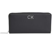 Calvin Klein Cartera Mujer Zip Around Wallet Piel sintética, Negro, Talla Única