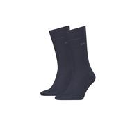 Calvin Klein Casual Flat Knit Cotton Men's Crew Socks 2 pack, Calcetín clásico de los hombres, Navy, 39/42