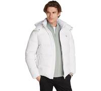 Calvin Klein Cazadora acolchada Hombre Essentials Down Jacket con capucha, Blanco (Bright White), XXS