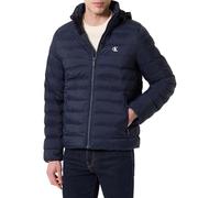 Calvin Klein Cazadora acolchada Hombre Nylon Hooded Puffer con capucha, Azul (Dark Sapphire), L