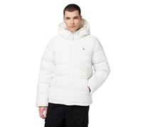 Calvin Klein Cazadora acolchada Hombre Nylon Zip Off con capucha, Blanco (Bright White), XL