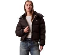 Calvin Klein Cazadora acolchada Mujer Essentials Midweight con capucha, Negro (Black), XS