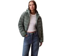 Calvin Klein Cazadora acolchada Mujer Lightweight Quilted con capucha, Gris (Autumn Green), S