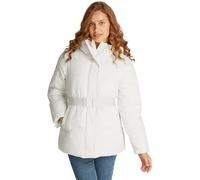 Calvin Klein Cazadora acolchada Mujer Logo Belt Short Puffer con cinturón, Marfil (Ivory), XS