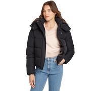 Calvin Klein Cazadora acolchada Mujer Matte Short Puffer con capucha, Negro (Ck Black), 3XL
