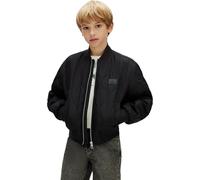 Calvin Klein Cazadora bomber Chicos Quilted con logotipo, Negro (Ck Black), 16 Años