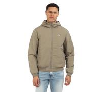 Calvin Klein Cazadora Hombre Padded Hooded Cazadora de entretiempo, Beige (Brindle), S