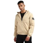 Calvin Klein Cazadora Hombre Padded Hooded Cazadora de entretiempo, Beige (Pale Khaki), L