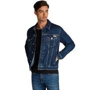 Calvin Klein Cazadora vaquera Hombre Slim Denim Jacket con botonera, Azul (Denim Dark), S