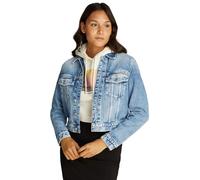 Calvin Klein Cazadora vaquera Mujer Cropped 90S Regular Jacket corta, Azul (Denim Light), M