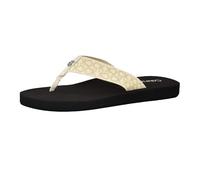 Calvin Klein Chanclas Caluha para mujer, Logotipo marfil 150, 38 EU