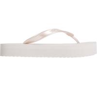 Calvin Klein Chanclas Mujer Flatform con plataforma, Gris (Silver), 37