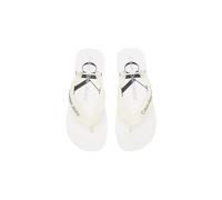Calvin Klein Chanclas para Mujer Beach Sandal Sandalias, Blanco (White), 38