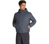 Calvin Klein Chaqueta cortavientos Hombre Hi-Neck con capucha, Gris (Ebony), S