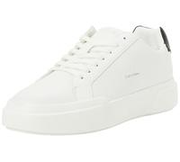 Calvin Klein Sneaker con Suela Cupsole Mujer Chunky Laceup de Piel, Blanco (Bright White/Black), 37