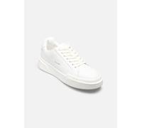 Calvin Klein Sneaker con Suela Cupsole Mujer Chunky Laceup de Piel, Blanco (Triple Bright White), 37