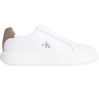 Calvin Klein Chunky Cupsole Laceup LTH Ym0ym01344, Parte Superior Baja Hombre, White (Bright White/Desert Taupe), 42 EU