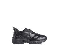 Calvin Klein Chunky Sole Sneaker Hombre Retro Tennis Low Lace de Ante, Negro (Triple Black), 46