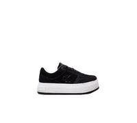 Calvin Klein Chunky Sole Sneaker Mujer Bold Laceup Low Suede de Ante, Negro (Black/Bright White), 39