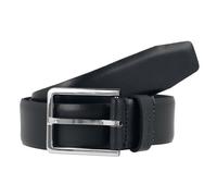 Calvin Klein Hombre Cinturón 3.5 cm Bombed Belt Cinturón de Cuero, Negro (Black), 115 cm