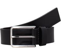 Calvin Klein Cinturón de Piel para Hombre Warmth Oiled Grain 3.5 Cm, Negro (Ck Black), 115 Cm
