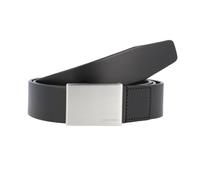 Calvin Klein Cinturón Hombre Formal Plaque Belt 3.5 cm Cinturón de piel, Negro (Black), 115 cm