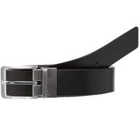 Calvin Klein Cinturón Hombre con Hebilla Rectangular, Marrón (Black/Brown), 95 Cm