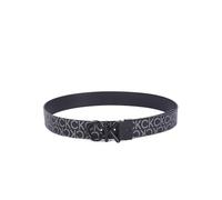 Calvin Klein Cinturón Hombre Metal Bombe Mono Reversible, Negro (Ck Black Smooth/Classic Mono), 105 Cm