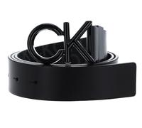 Calvin Klein Cinturón Hombre Metal Bombe Mono Reversible, Negro (Ck Black Smooth/Classic Mono), 110 Cm