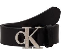 Calvin Klein Cinturón Hombre Monogram Hardware 3.5 cm Cinturón de piel, Negro (Black), 110 cm